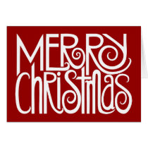 Merry Christmas White Card cards