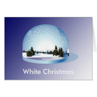 Merry Christmas white christmas Card