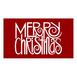Merry Christmas White Gift Tag profilecard