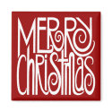 Merry Christmas White Magnet