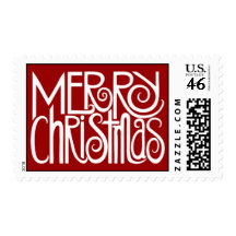 Merry Christmas white Stamp