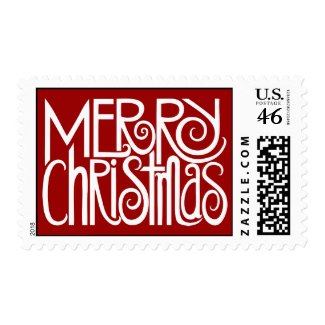 Merry Christmas White Stamp stamp