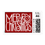 Merry Christmas white Stamp