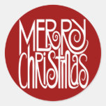 Merry Christmas White Sticker