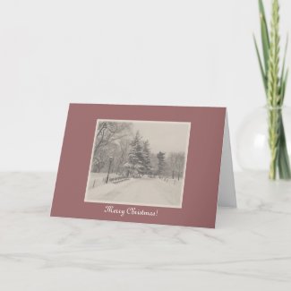 Merry Christmas - Winter Central Park card