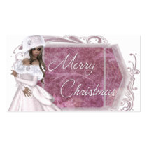 Merry Christmas Winter Lady - Holiday Gift Tags business cards