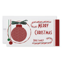 Merry Christmas with candycane photo cards