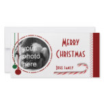 Merry Christmas with candycane Photo Card