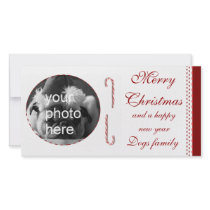 Merry Christmas with candycane Custom Photo Card