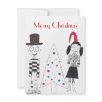 Merry Christmas with Creepies invitations