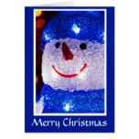 Merry Christmas with snowman christmas holiday Greeting Card