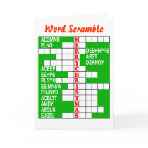 Merry Christmas Word Scramble cards by gopherus Merry Christmas Word Scramble cards
