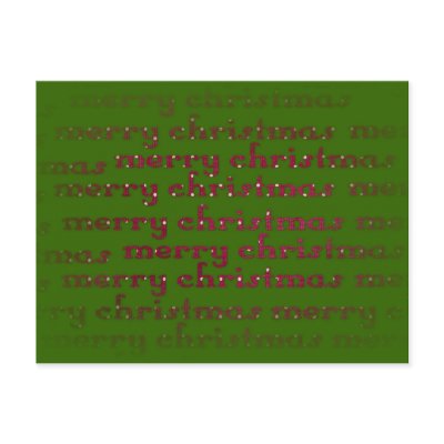 Merry Christmas Words 1 Design Postcards by mrssocolov2