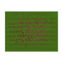 Merry Christmas Words 1 Design Postcards