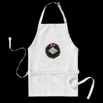Merry Christmas Wreath Apron aprons