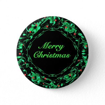 Merry Christmas Wreath buttons