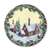 MERRY CHRISTMAS WREATH by SHARON SHARPE magnets
