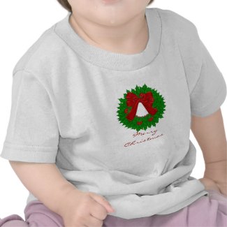 Merry Christmas Wreath Tshirt shirt