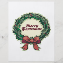 Merry Christmas Wreathe Full Color Flyer
