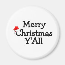 Merry Christmas Yall Fridge Magnet