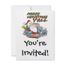 merry christmas yall redneck santa invites