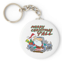 merry christmas yall redneck santa key chains