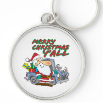 merry christmas yall redneck santa key chains