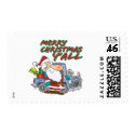 merry christmas yall redneck santa postage