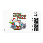 merry christmas yall redneck santa postage stamps