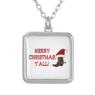 Merry Christmas Y'all - Santa Boot Necklaces