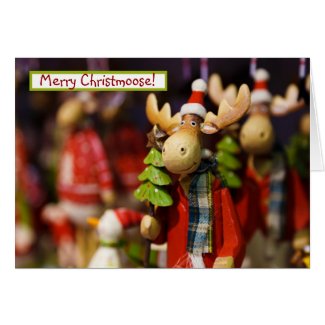 Merry Christmoose Christmas humor xmas mooose Greeting Card