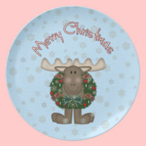 Merry ChristMoose Christmas Plate