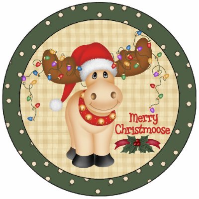 Merry Christmoose Christmas Tree Ornament Acrylic Cut Outs by CowPieCreek