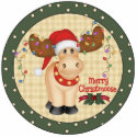 Merry Christmoose Christmas Tree Ornament photo sculptures