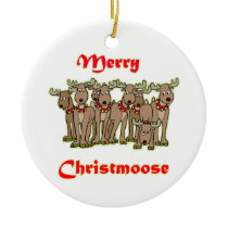Merry Christmoose Christmas Ornaments