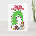 Merry Christmunk Cute Christmas card