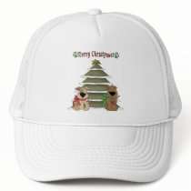 Merry Christpaws pups by the tree hats by robynsnest Merry Christpaws pups by the tree hats