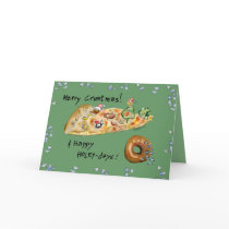 Merry Crustmas & Happy Holey-days Green Bckgrd cards