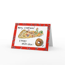 Merry Crustmas & Happy Holey-days Red Border cards