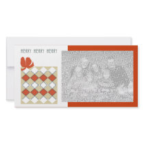 Merry diamond pattern pkg Photo Card customize photo cards by eyecontact Merry diamond pattern pkg Photo Card customize photo cards
