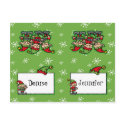 Merry Elves Custom Christmas Place Cards postcards