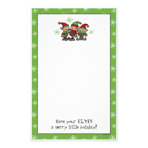 Merry Elves Custom Christmas Stationery | Zazzle