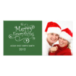 MERRY EVERYTHING CHRISTMAS PHOTO CARD GREEN