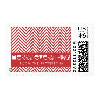Merry Everything Fun Holiday Personalized Stamp