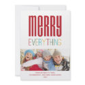 MERRY EVERYTHING | HOLIDAY PHOTO CARD PERSONALIZED INVITATION