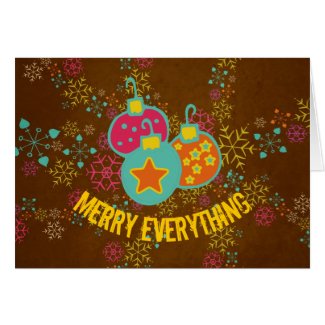 Merry Everything Ornaments Holiday Greeting Card