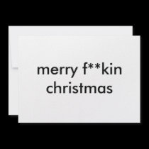 merry f**kin christmas invitations
