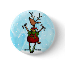 merry fitness reindeer buttons