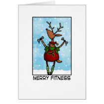 Merry Fitness Reindeer cards