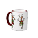 merry fitness reindeer mug